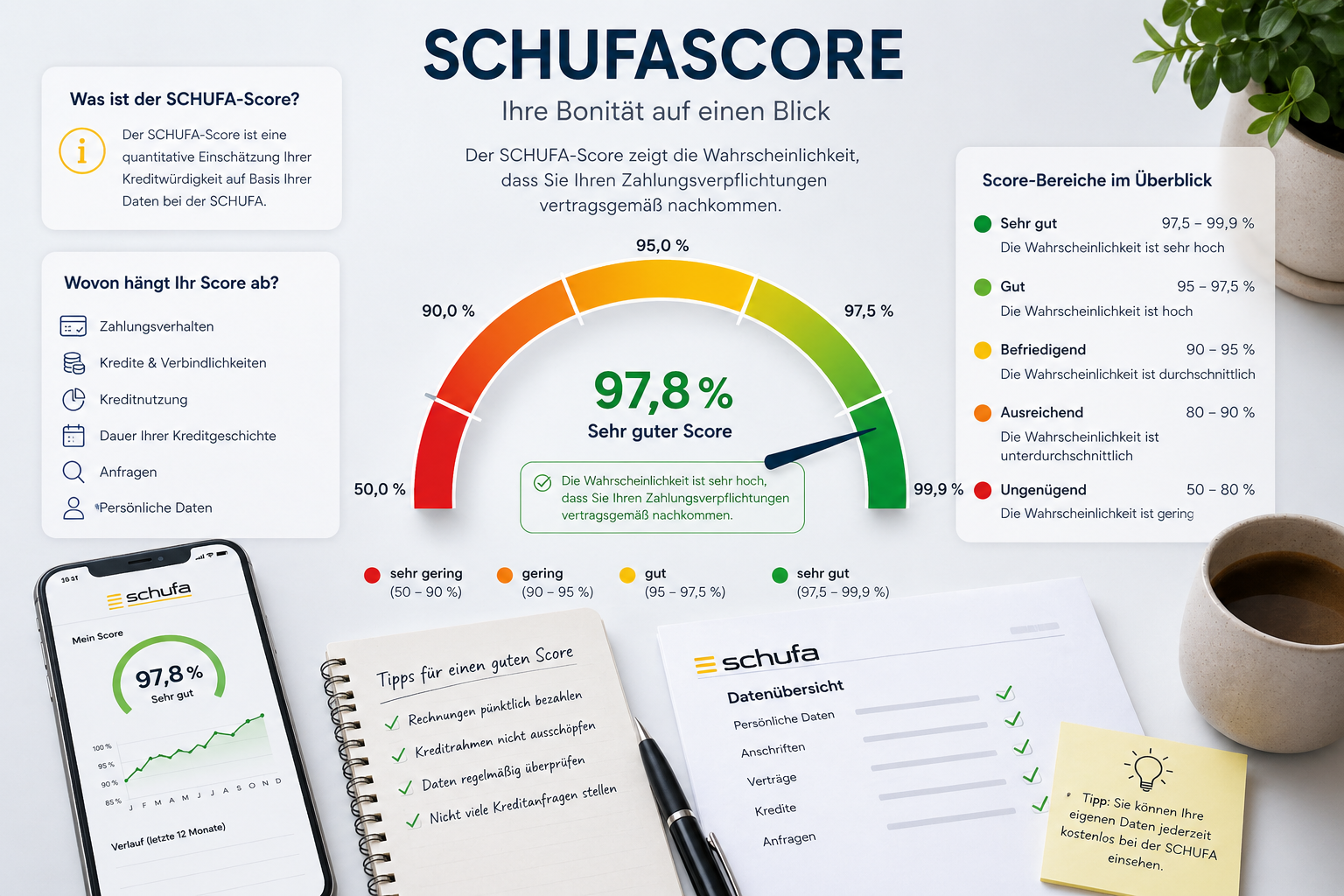 Schufa Score verbessern: Tipps für eine bessere Bonität